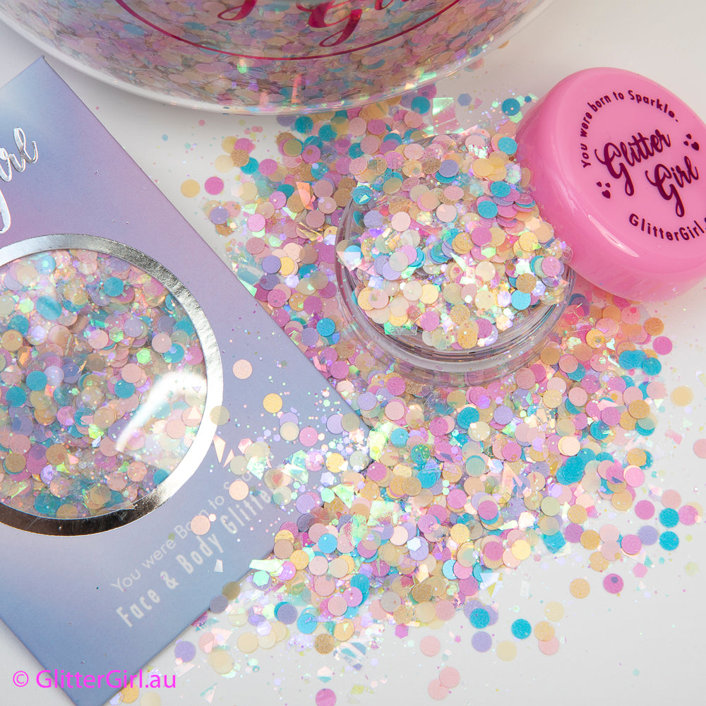 Glitter Girl Biodegradable Eco Glitter Funfetti Pastel Sparkles The