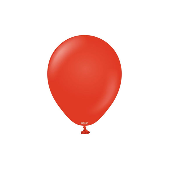 Kalisn 12cm Round Balloons Red pack of 100- perfect for spidermans head, ladybird bodies.