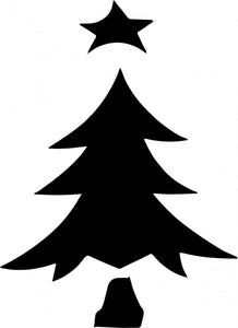 Glitter Tattoo Stencil -  Christmas Tree