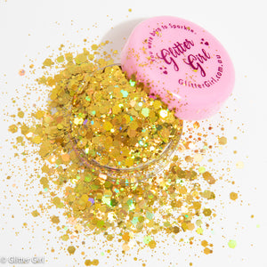 Glitter Girl Biodegradable Eco Glitter- Disco Nap Gold