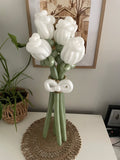 Valentines Bunch of 6 Longstem  Ballloon Roses- choose your colour