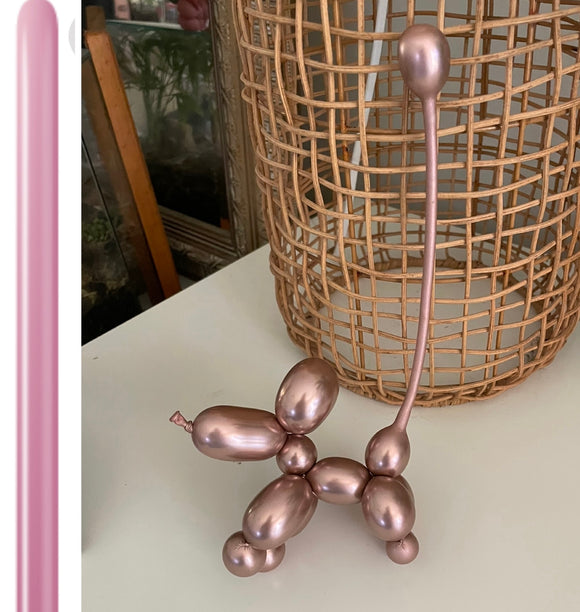 Kalisan 160 twisting balloons Mirror (Chrome) Pink, Pack of 50