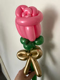 Handmade Single Longstem  Ballloon Rose- Valentines Day- choose your colour