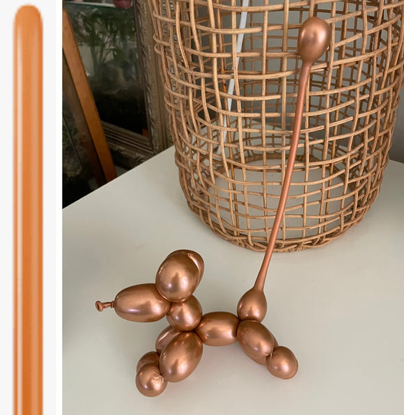 Kalisan 160 twisting balloons Mirror (Chrome) Copper Pack of 50- great for unicorn horns