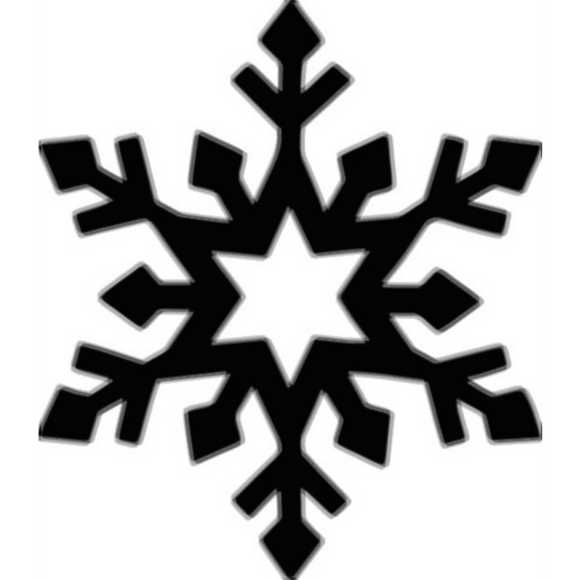 Glitter Tattoo Stencil - snowflake 2