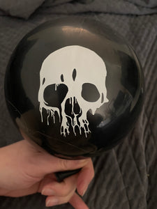 Dripping Skull Balloons pack of 6  Perfect for Halloween wands and quick characters