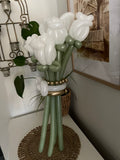 Valentines Bunch of 6 Longstem  Ballloon Roses- choose your colour