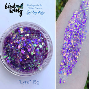 NEW! Amy’s collection- Birdwing non smear ECO bio glitter cream “Lyra” 15g