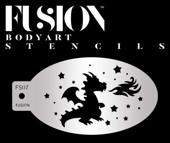 Fusion Body Art  Face Painting Stencil- Mystic Dragon  FS07