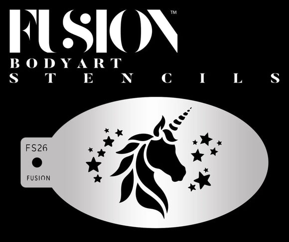 Fusion Body Art  Face Painting Stencil- Mystical Unicorn FS26