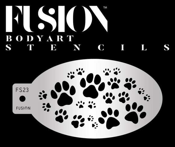 Fusion Body Art  Face Painting Stencil- Prowling Paws  FS23