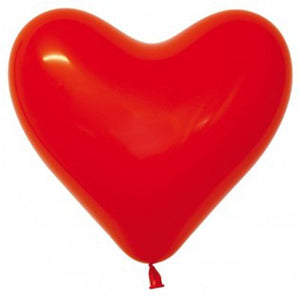 Sempertex 28cm Latex Hearts Red- pack of 12