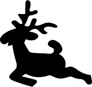 Glitter Tattoo Stencil -  Reindeer Leaping