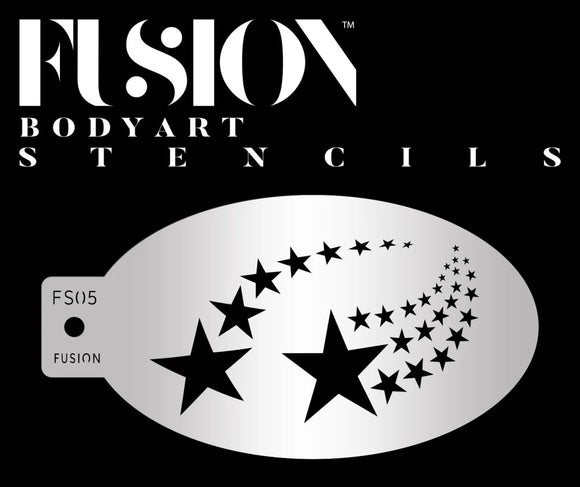 Fusion Body Art  Face Painting Stencil- Shooting Stars-  FS05