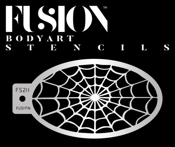 Fusion Body Art  Face Painting Stencil- Spinning Spider Web  FS20