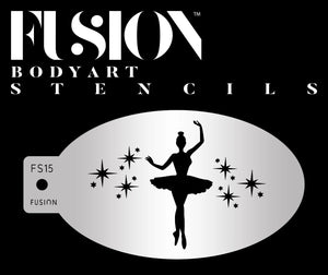 Fusion Body Art  Face Painting Stencil- Ballerina FS15