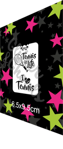 Glitter and Ghouls Face Painting Stencil- Tennis 2