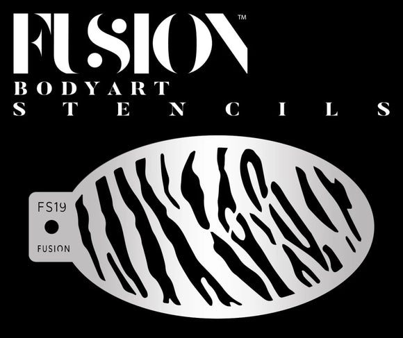 Fusion Body Art  Face Painting Stencil- Tiger stripes (Or Zebra) FS19