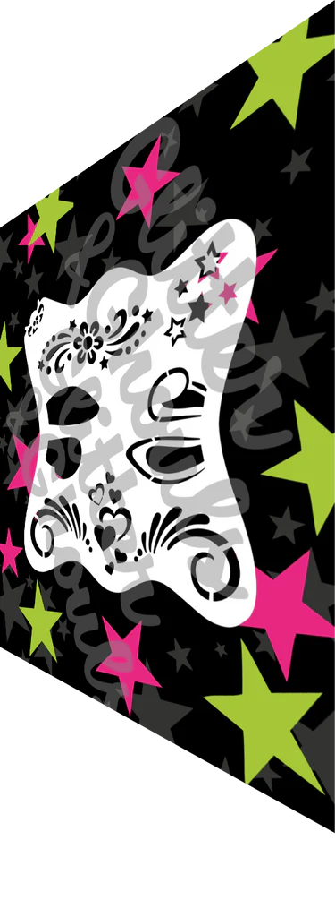 Glitter and Ghouls Face Painting Stencil- Bunny Ears