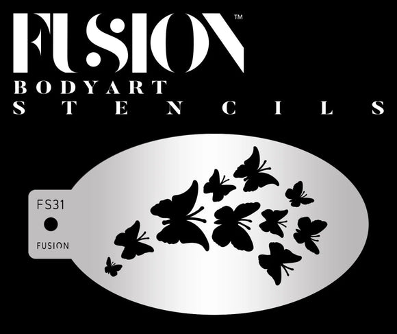 Fusion Body Art  Face Painting Stencil- Butterfly Dream FS31