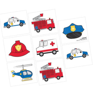 First responders temporary Tattoo Pack- Apply with water