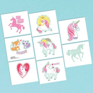 Magical Unicorns Temporary Tattoo Pack- Apply with water