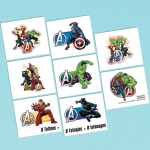 Marvel Avengers Powers UniteTemporary Tattoo Pack- Apply with water