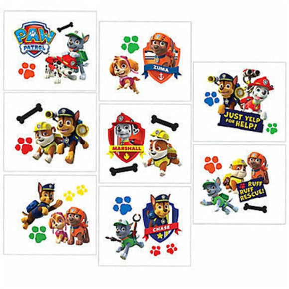 Paw Patrol Ruff Ruff Rescue temporary Tattoo Pack- Apply with water