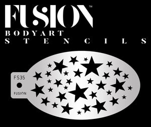 Fusion Body Art  Face Painting Stencil- Star Cluster FS35