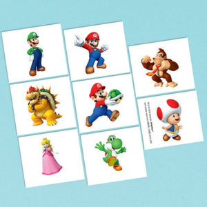 Super Mario temporary Tattoo Pack- Apply with water