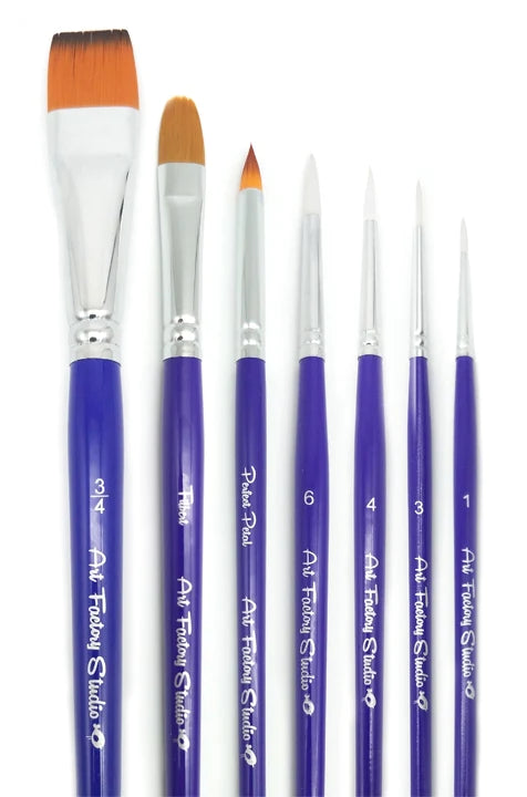 Art Factory Studio Face Paint Brush | 7 Brush Set