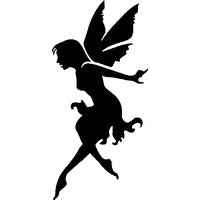 Glitter Tattoo Stencil - Sitting Fairy tiptoe