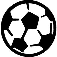 Glitter Tattoo Stencil - Soccer Ball