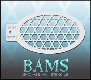 BAM- Bad Ass Mini Face Painting Stencil- 2021