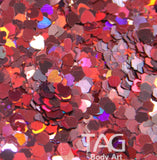 Tag Chunky Glitter gel - Ruby Red 20g